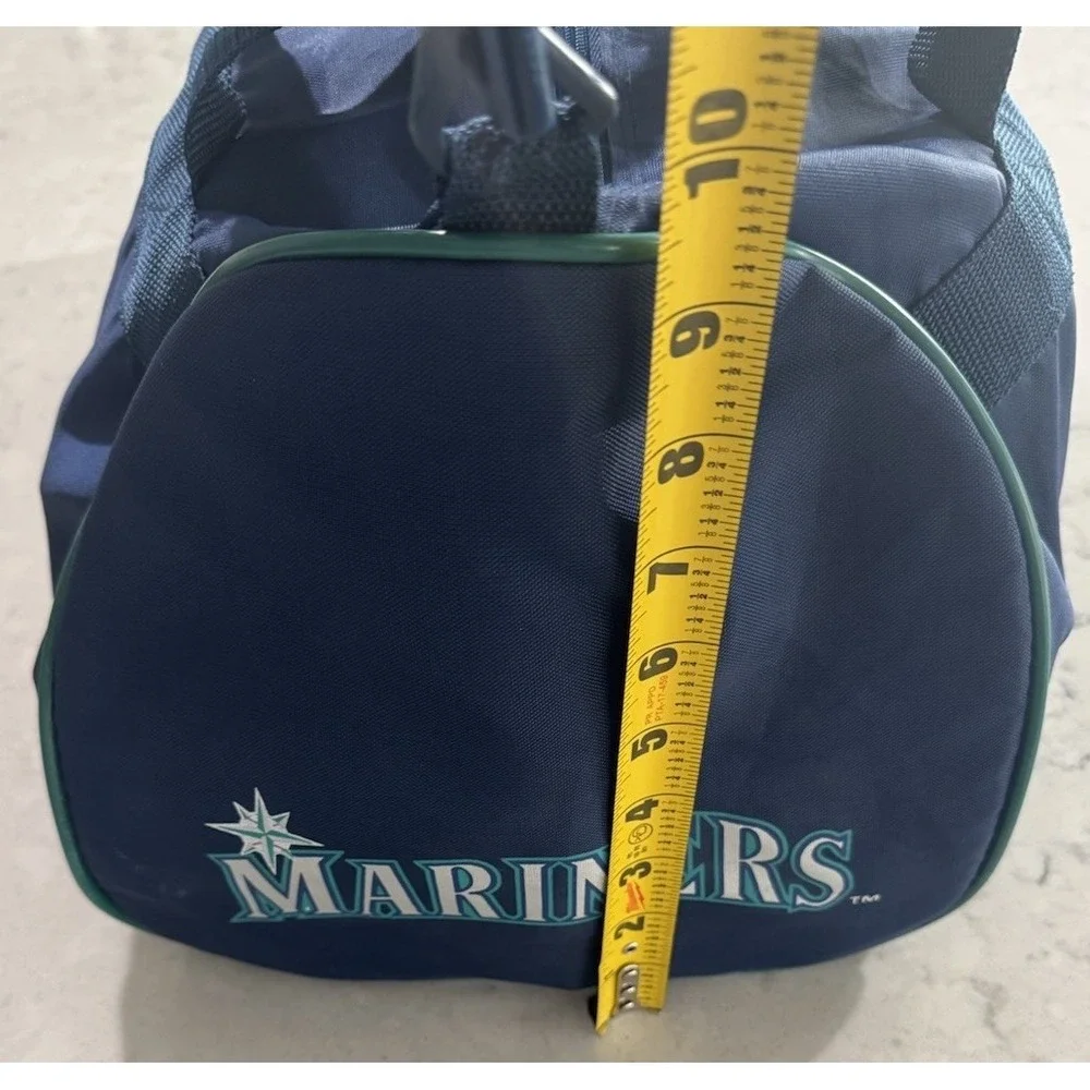 VTG 90s Seattle Mariners Duffle Bag Blue Promo Nylon Gym MLB SGA 19x10x9.5